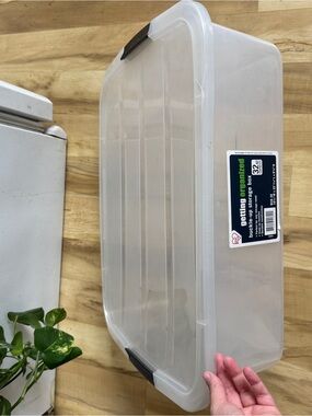 Clear Plastic Underbed Storage Box - 32 Quart IRIS
